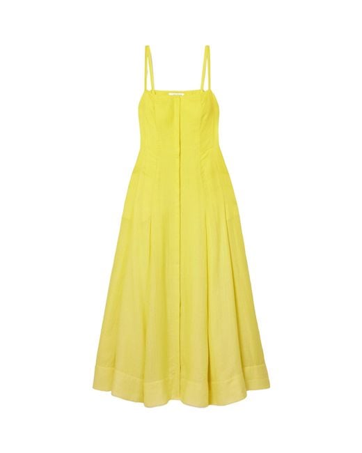 Gabriela Hearst Yellow Sleeveless Dress
