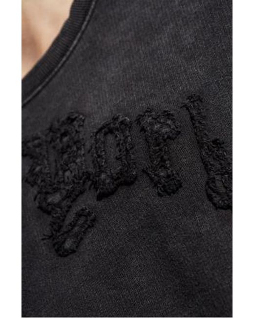 R13 Black New York Balloon Crewneck Sweatshirt