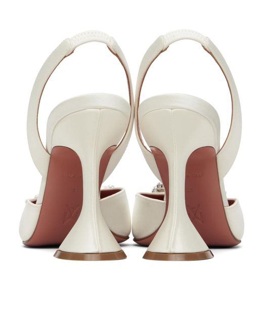 AMINA MUADDI Metallic Begum Sling 95 Pointed-Toe High-Heeled Sandals