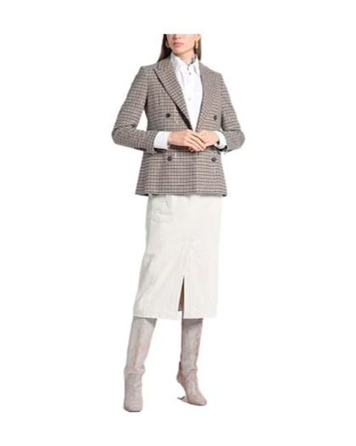 Brunello Cucinelli Gray Plaid Blazer