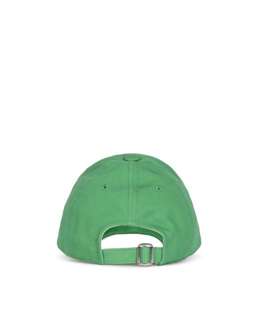 Courreges Green Courrèges Logo Baseball Cap for men