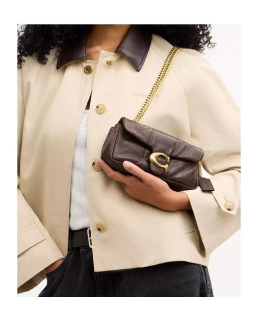 COACH Brown Tabby Shoulder Bag 20 With Quilting