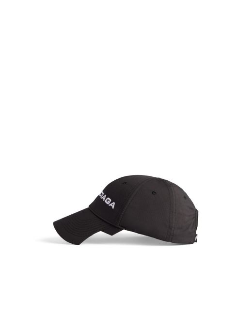 Balenciaga Black Logo Embroidered Cap for men