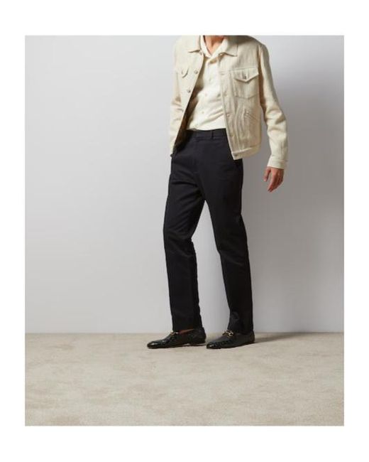 Gucci Blue Drill Chino Trousers for men