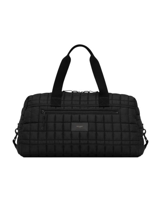 Saint Laurent Black Nuxx Quilted Duffle Bag for men
