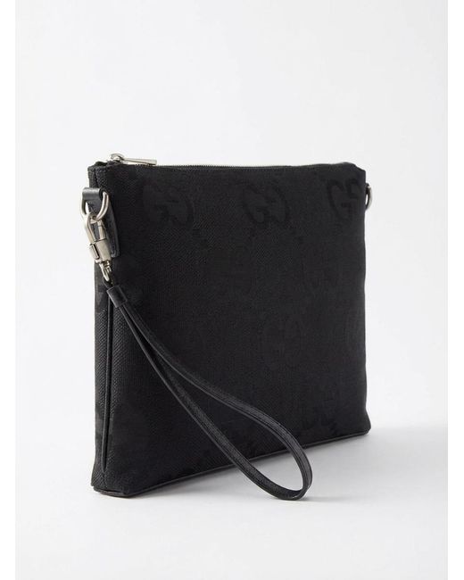 Gucci Black Jumbo Gg Medium Messenger Bag for men