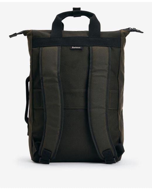 Barbour Black Logo Backpack for men