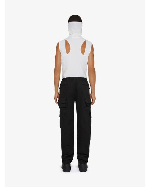 Givenchy White Sleeveless Balaclava Top for men