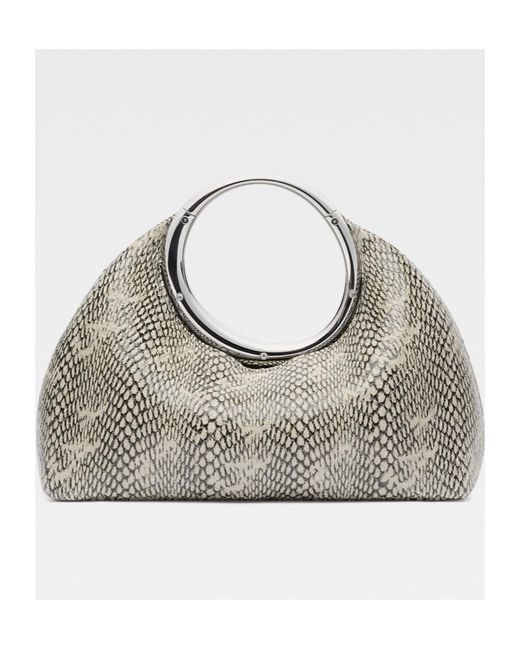 Jacquemus Gray Le Petit Calino Snakeskin Clutch Bag
