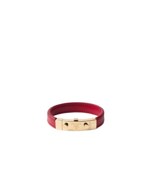Prada Red Logo Bracelet