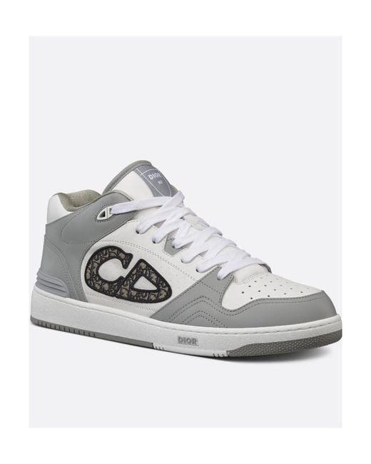 Dior White Homme B57 Mid-Top Sneakers for men