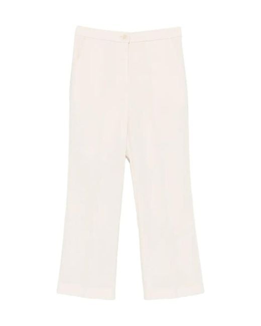 Patrizia Pepe White Soft Trousers