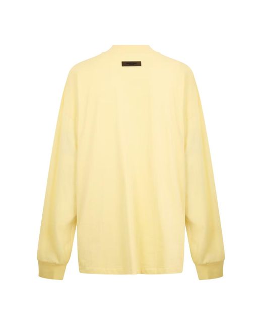 Fear Of God Yellow Logo Long Sleeve T-Shirt for men