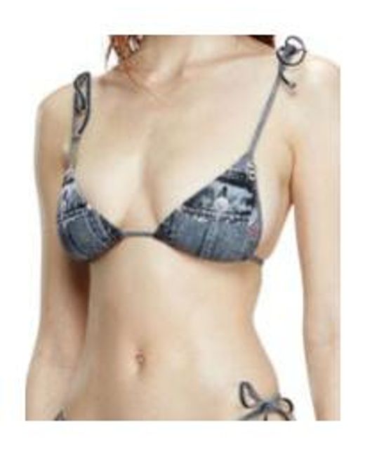 DIESEL Blue Tatiana-Dnm Bikini Top