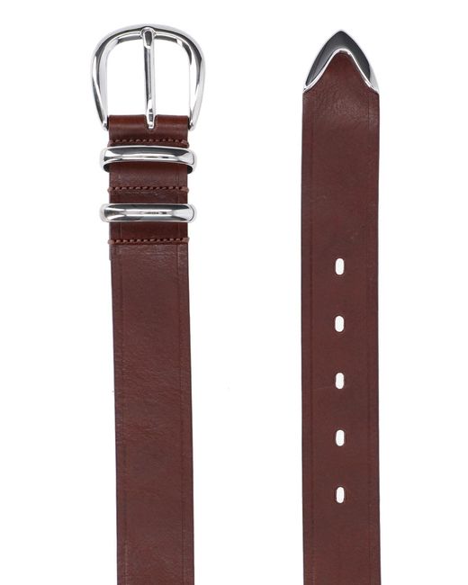 sunflower Brown Five-Hole Leather Belt for men