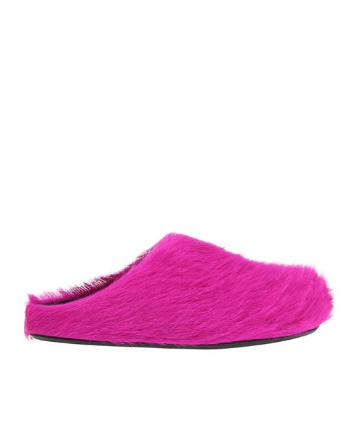 Marni Purple Solid Color Mules