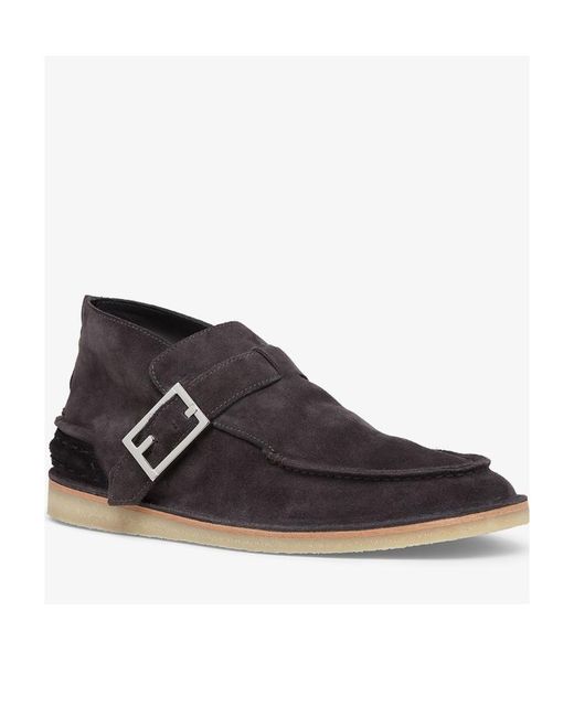 Fendi Black Suede Desert Boots for men