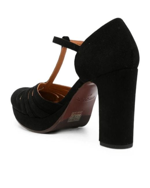 Chie Mihara Black Openwork High Heels