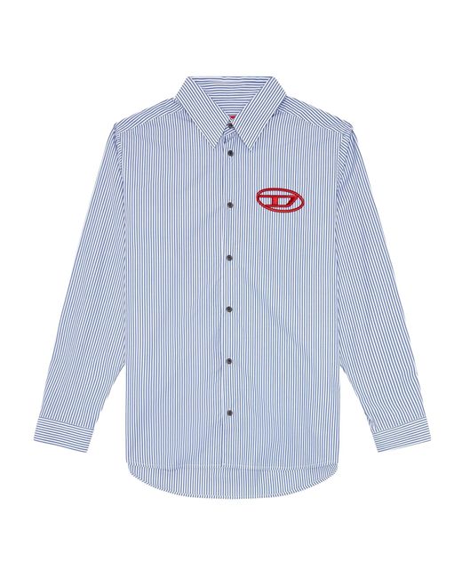 DIESEL Blue S-Simply-E Striped Long-Sleeved Shirt for men