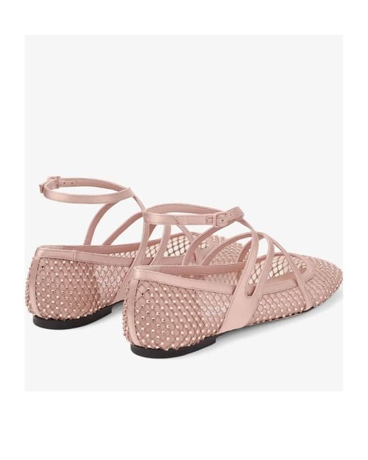 Jimmy Choo Pink Astoria Flat
