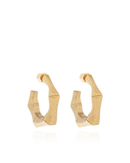 AllSaints Metallic Faceted Hoop Earrings