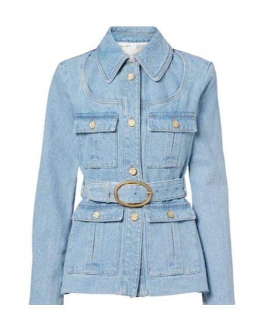 Nina Ricci Blue Belted Denim Jacket