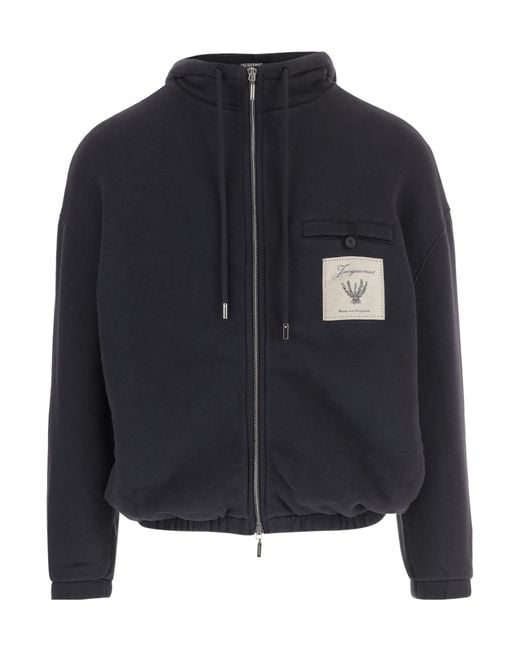Jacquemus Black The Torneo Zip-Up Hoodie