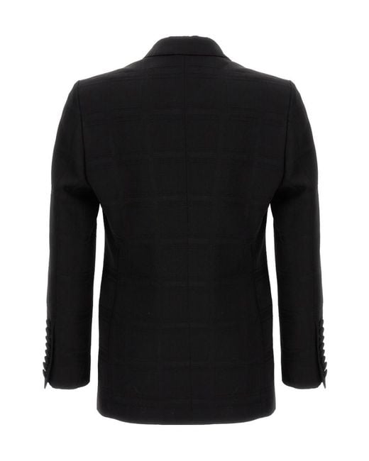 Etro Black Double-Breasted Tailored Blazer for men