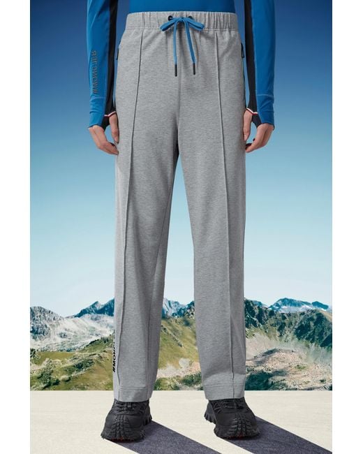 Moncler Gray Logo Trackpants for men