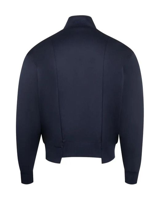 Vetements Blue Long-Sleeved Zip-Up Sweatshirt for men