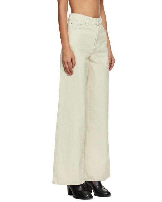A.P.C. White Wide Leg Pants
