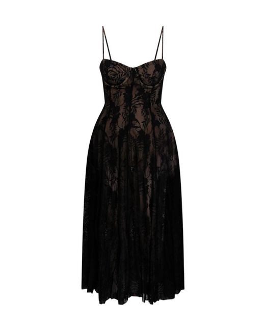 Norma Kamali Black Underwire Midcalf Dress
