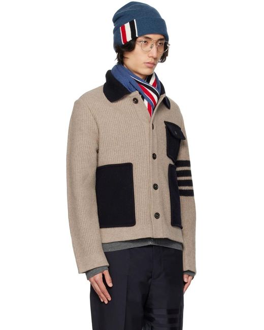 Thom Browne Blue Workmans Virgin-Wool Jacket for men
