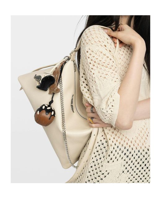 Zadig & Voltaire Natural Jim Logo-Chain Shoulder Bag