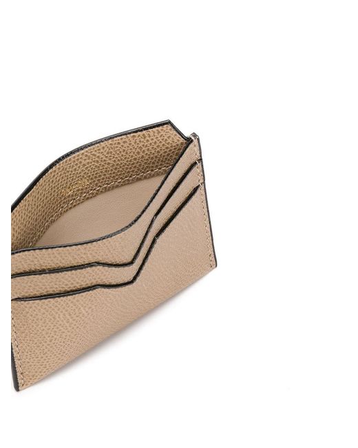 Valextra Metallic V-Shaped Lacquered Edge Cardholder
