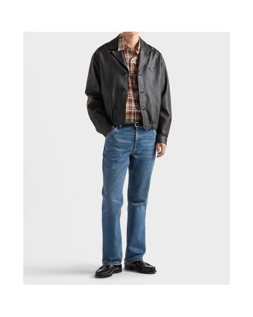 Prada Black Nappa Leather Jacket for men