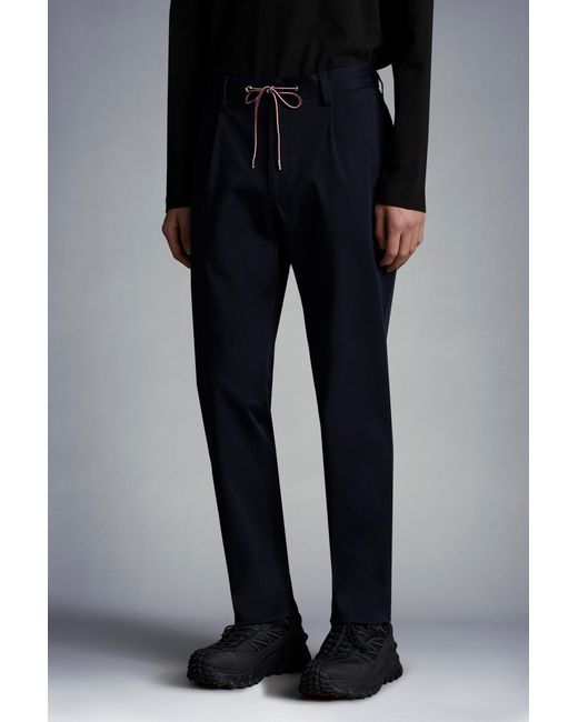 Moncler Blue Cropped Drawstring Pants for men
