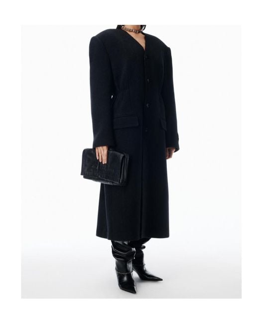Alexander Wang Black Collarless Coat
