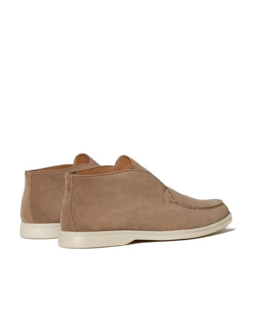 Loro Piana Brown Open Walk Ankle Boots for men