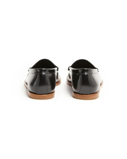 The Row Black New Leather Loafers for men