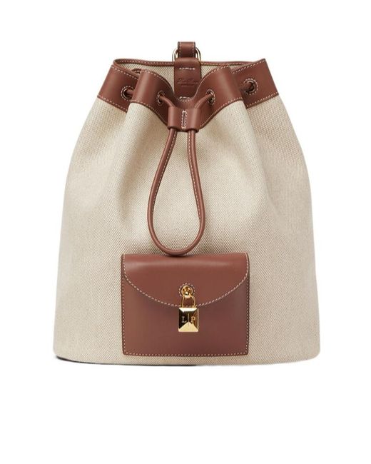 Loro Piana Extra Drawstring Backpack L27 in Brown | Lyst