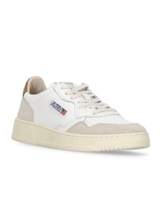 Autry Natural Medalist Lace-Up Sneakers for men