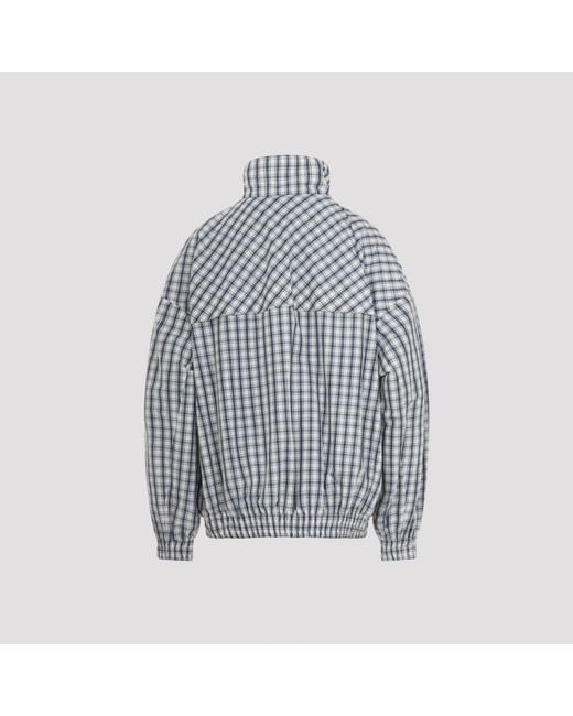 Prada Gray Checked Zipped Jacket