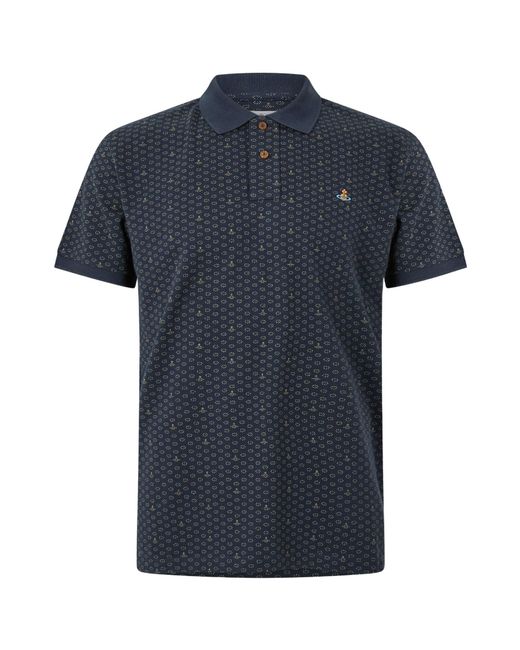Vivienne Westwood Blue Short-Sleeved Polo Shirt for men