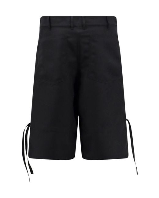 Comme des Garçons Black Comme Des Garçons Shirt Strap-Detailed Bermuda Shorts for men