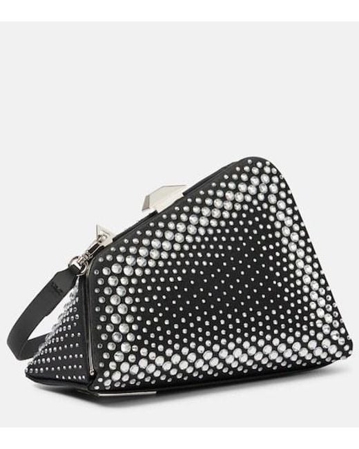 The Attico Black Midnight Mini Embellished Clutch