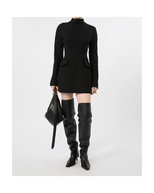 Sportmax Black Spxtefrite Fitted Waist Dress