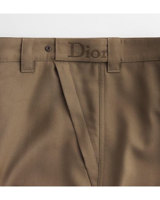 Dior Natural Cargo Pants With Embroidery for men