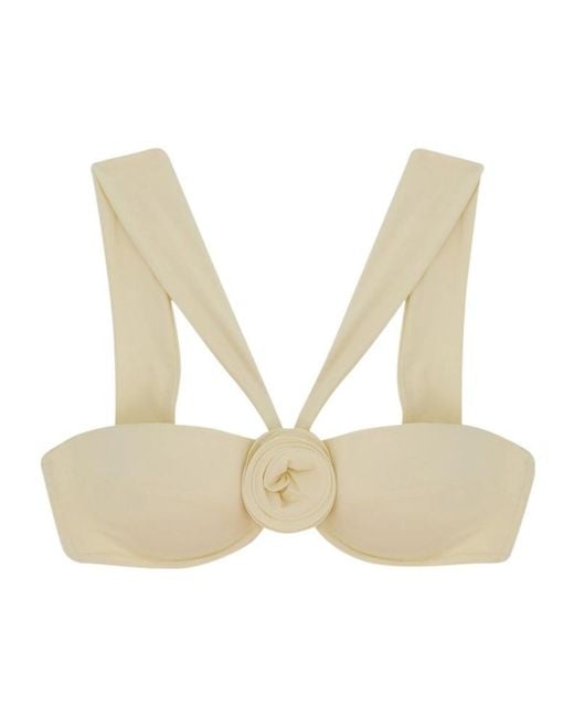 LaRevêche Natural Sahar Floral Bikini Top Beachwear