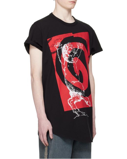 Vivienne Westwood Red Swirl Longline T-Shirt for men
